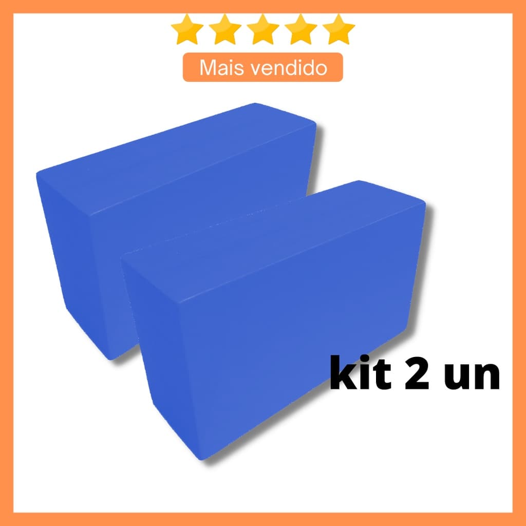 Kit 2 Bloco de yoga 23x13x7cm - Tijolinho para Ioga e pilates