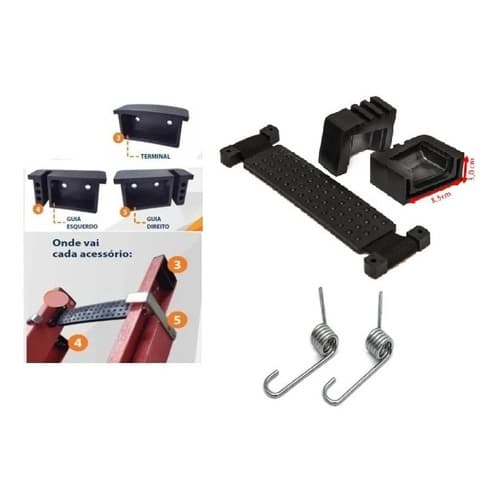 1 Par Sapata Borracha+4 Guia +2 Terminal +cinta + Par Mola O