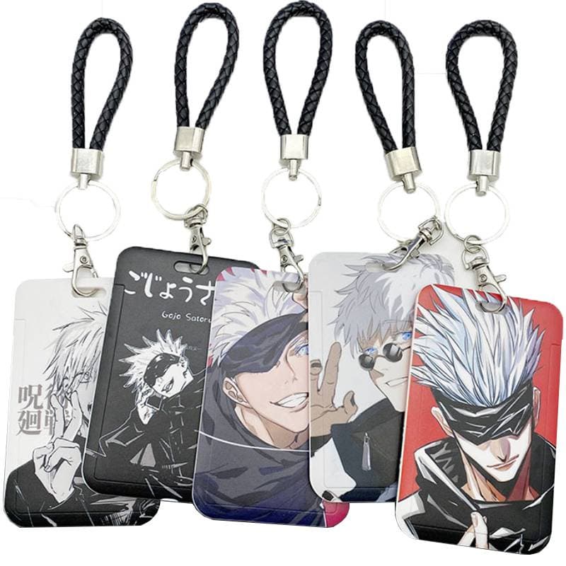 Porta-Cartão De Ônibus Anime Jujutsu Kaisen Fofo Portátil/Capa De Corrente Para Trabalho De Escritório/Chave/Anel