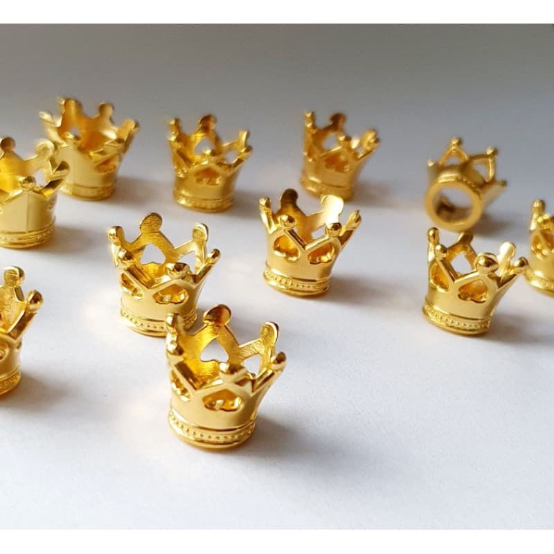 Pingente Coroa Dourada 20 Peças.