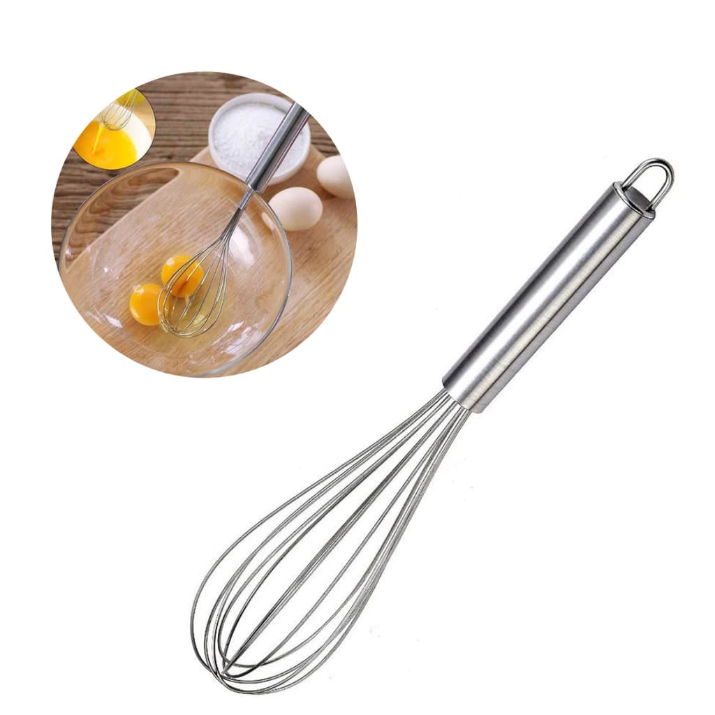 Batedor de Ovos Massas Bolos Foet Fue Profissional Inox