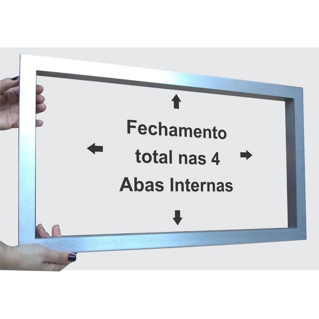 Moldura Inox compatível Micro Brastemp BMG45 acabamento recorte móvel