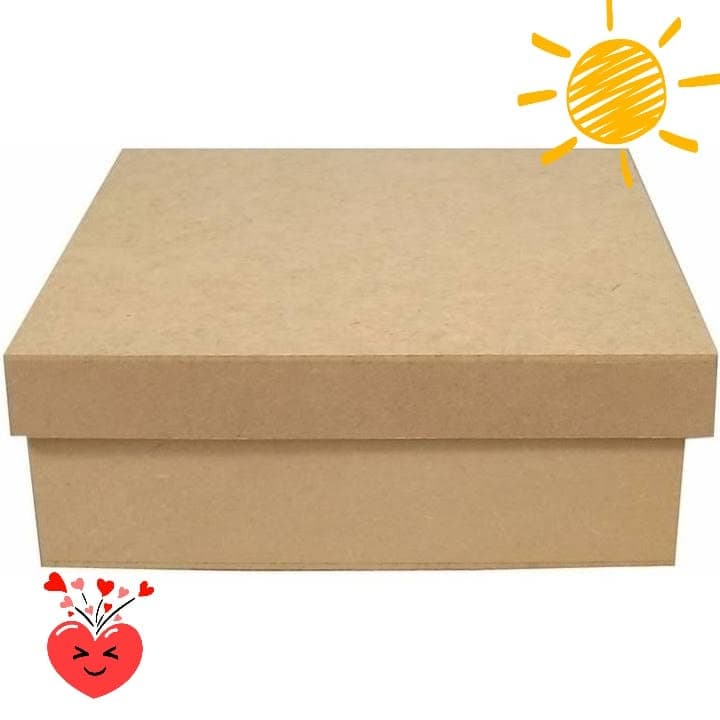 Caixas Quadradas Tampa de Sapato Mdf 30x30x15 cm Madeira
