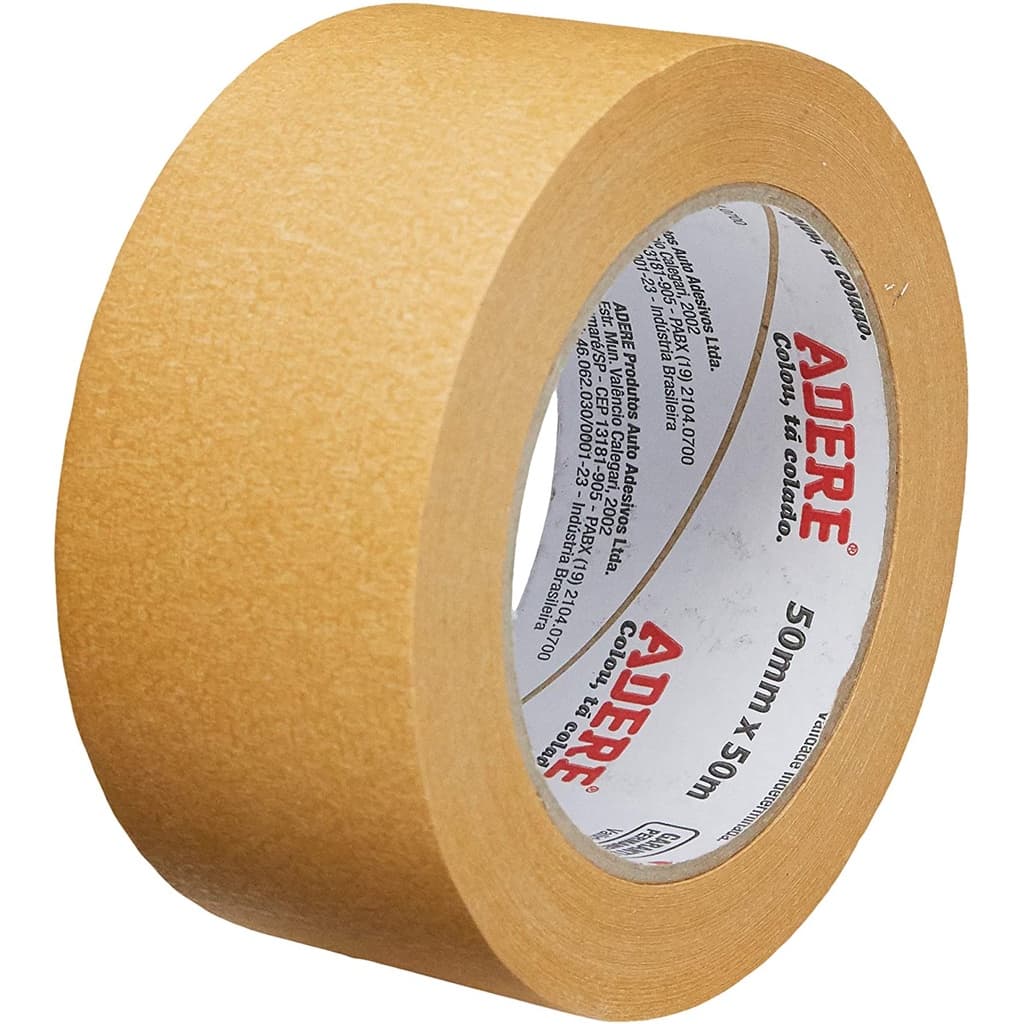 Kit 10 rolos Fita Adesiva Papel Kraft 50mm X 50m Adere