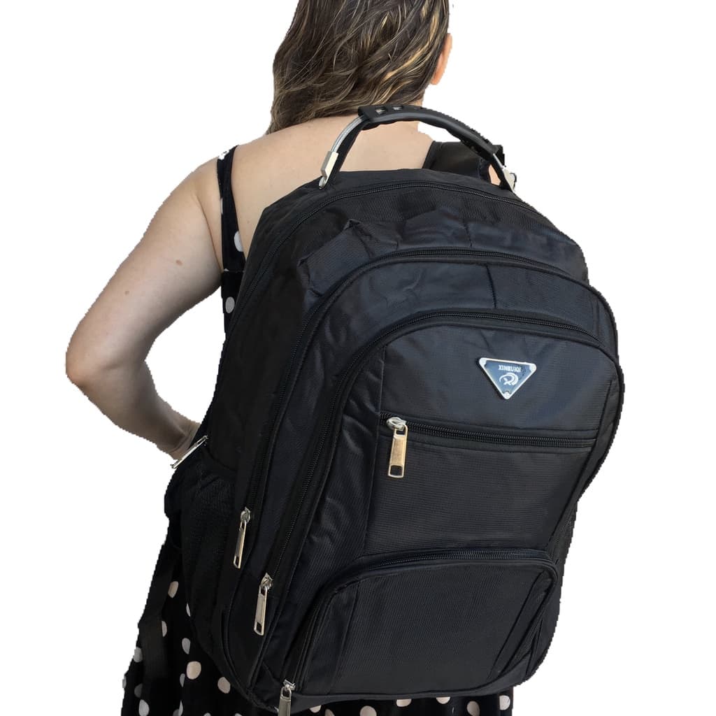 Mochila Feminina Masculina Bolsa C/ Alça Laptop