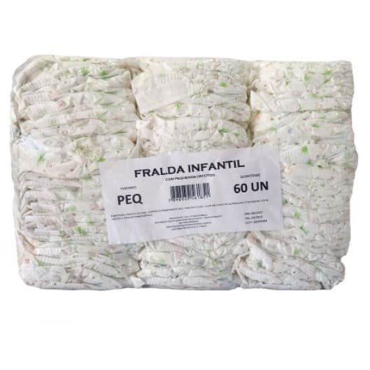 Fralda Infantil Com Pequenos Defeitos  30 a 60 Unidades tamanho de P a XXG