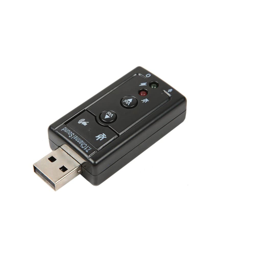 Placa De Som Usb 7.1 - Canais 3d - Adaptador De Audio P2