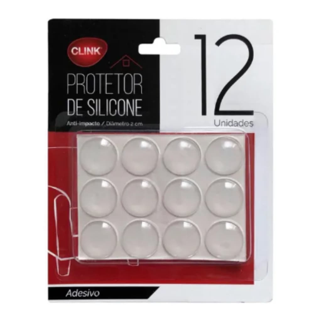 Protetor de Silicone Porta Vidro Parede Armarios Anti-impacto 12 Unidades 2cm de Diâmetro Gota
