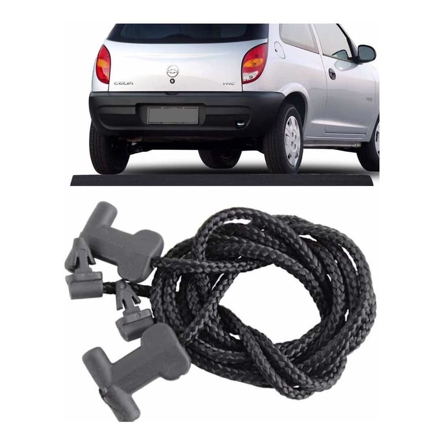 Par Corda Cordão Alça Bagagito Tampão Traseiro Porta Malas Chevrolet Celta