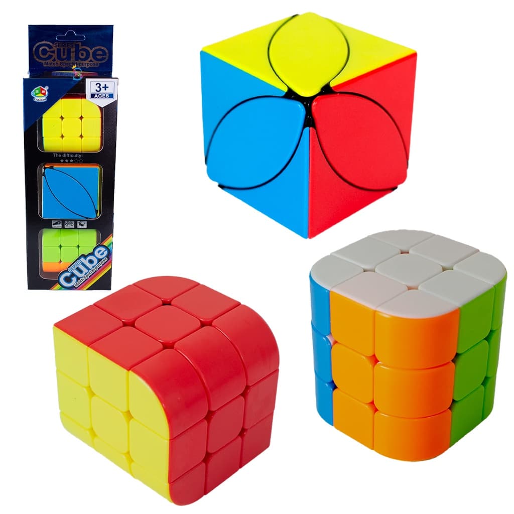 Kit Cubo Mágico Canto Arredondado Cubo Maple Leaf Cubo Penrose