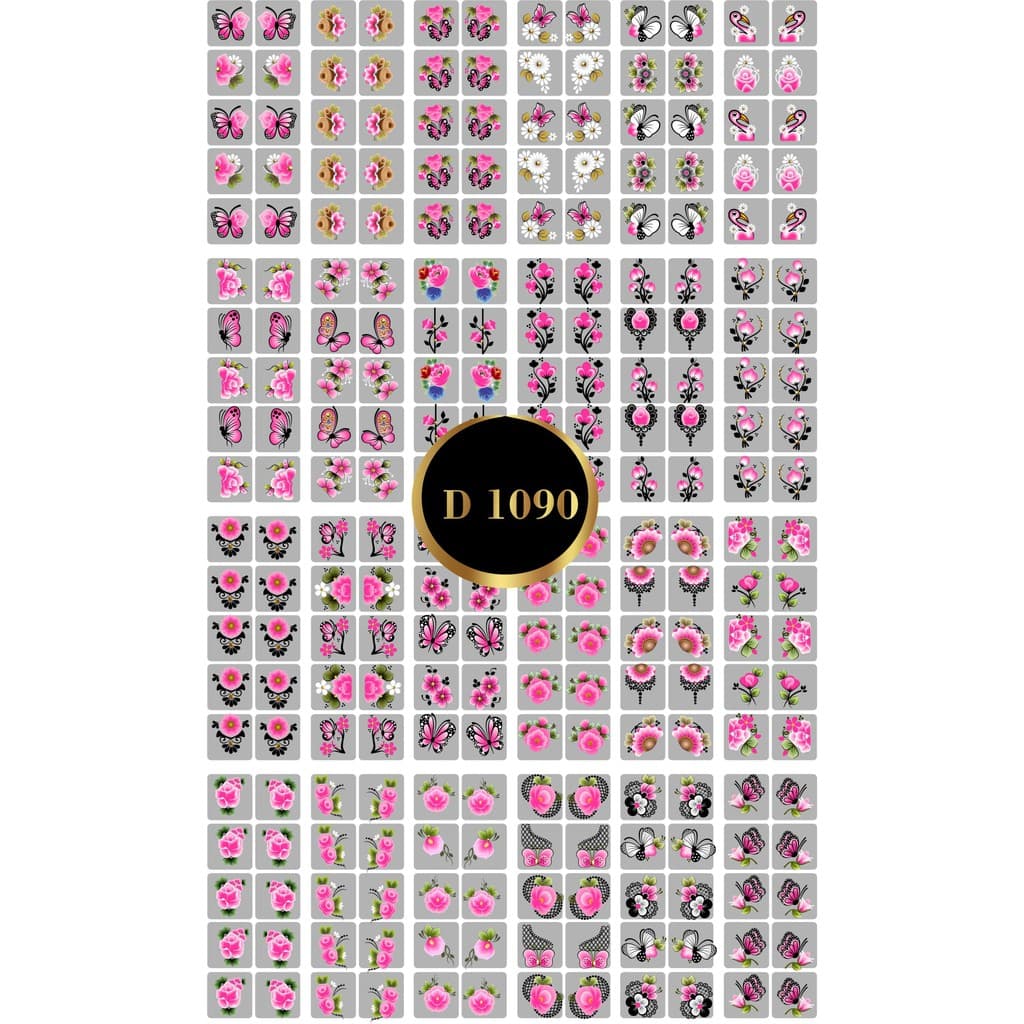 240 Adesivos Películas de Unha 3D Cartelão Pré Pronto ESCOLHA OS MODELOS