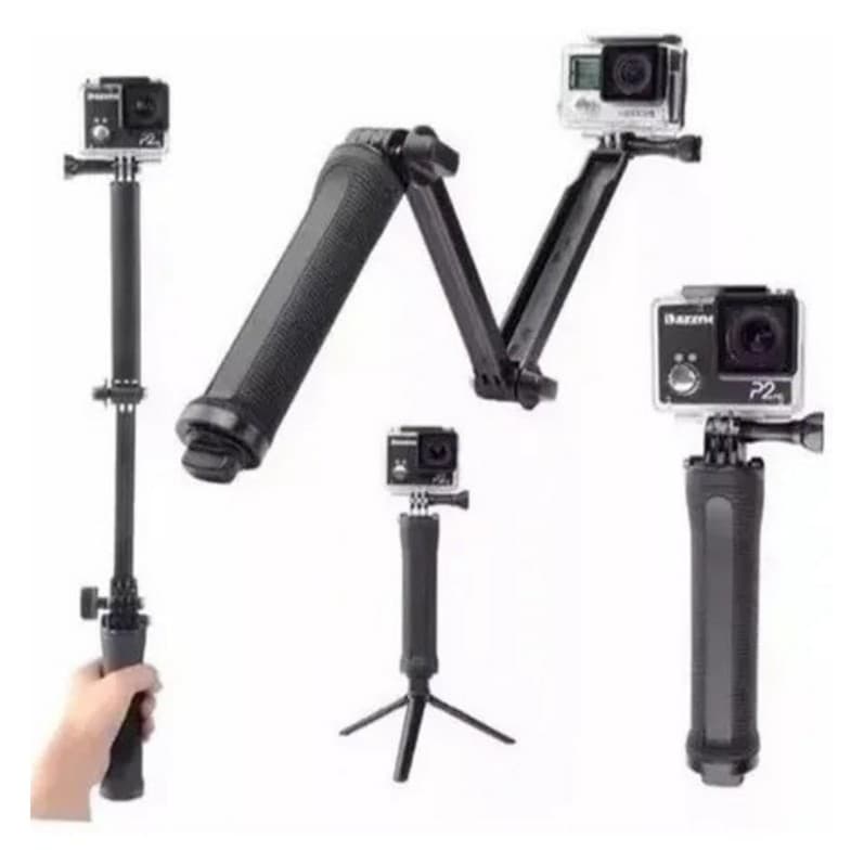 Bastao 3 Formas Gopro Hero 5 4 3 3+ Tripe Monopod 3 Way