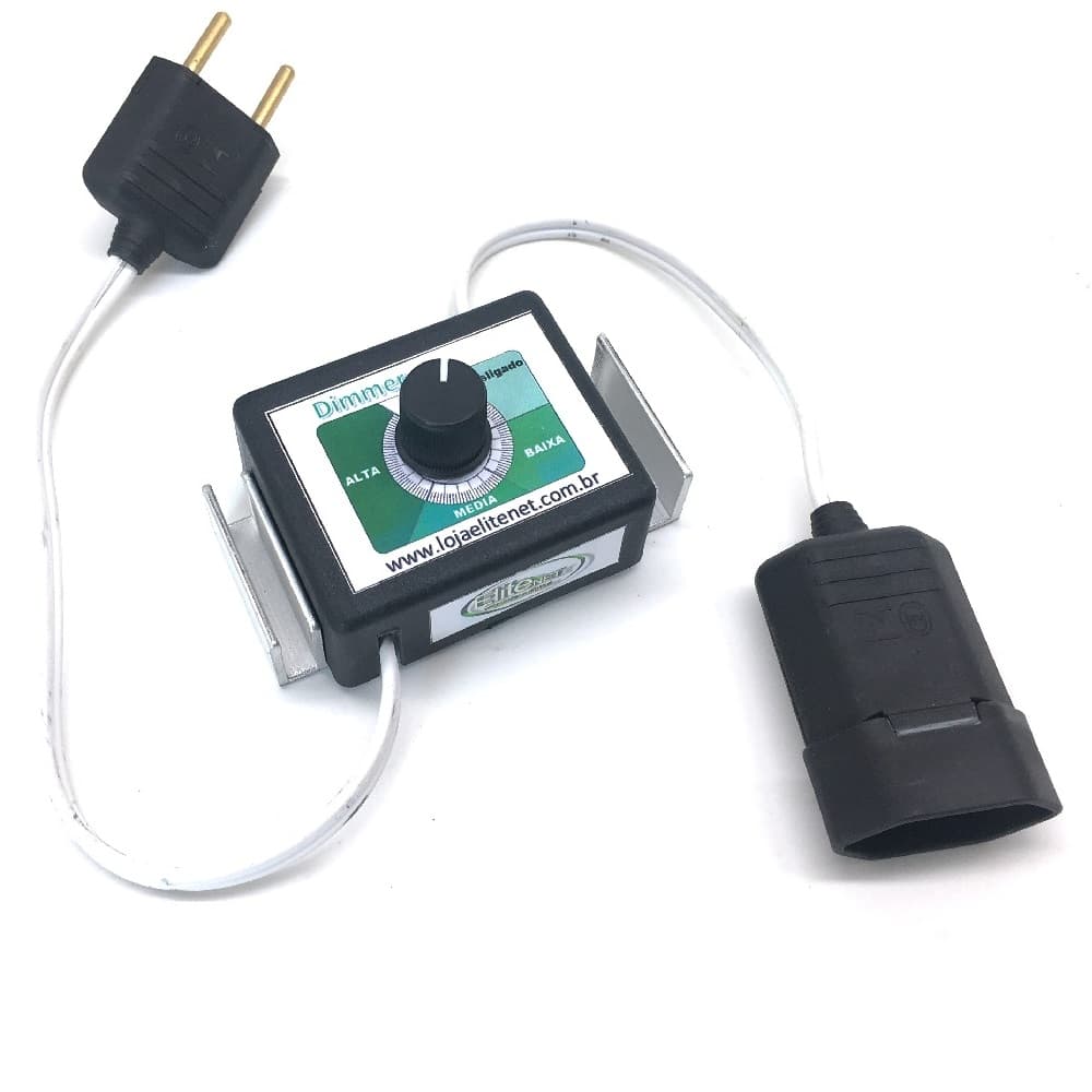 Controle Dimmer para Exaustor de Cozinha, Churrasqueira ou Banheiro com Tomada (dimerizavel)