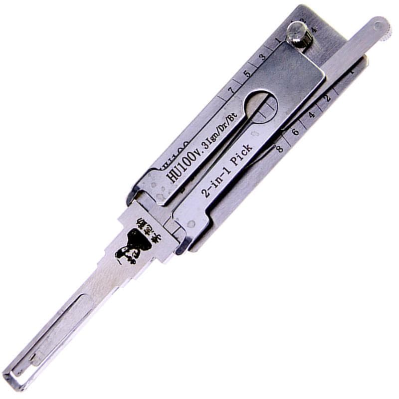 Nova Ferramenta HU100 Lishi Lock Pick Tool 2 Em 1 Desbloqueio Da Fechadura Porta Do Carro