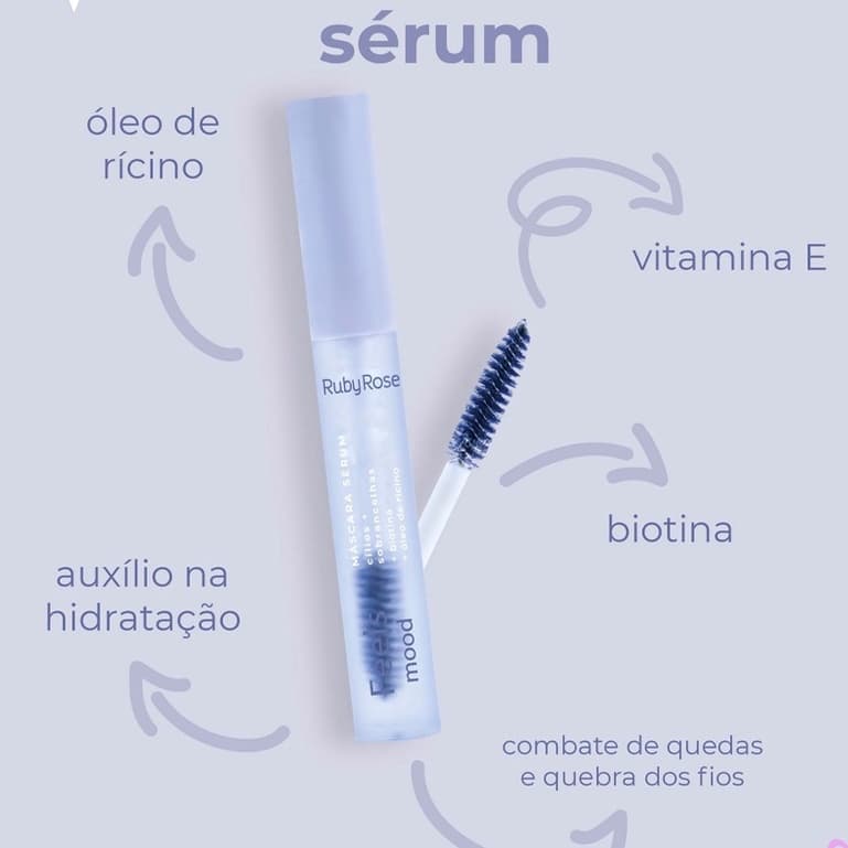 Máscara Sérum Para Cílios E Sobrancelhas Ruby Rose HB-512