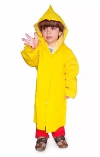 Capa De Chuva Com Capuz Forrada Infantil