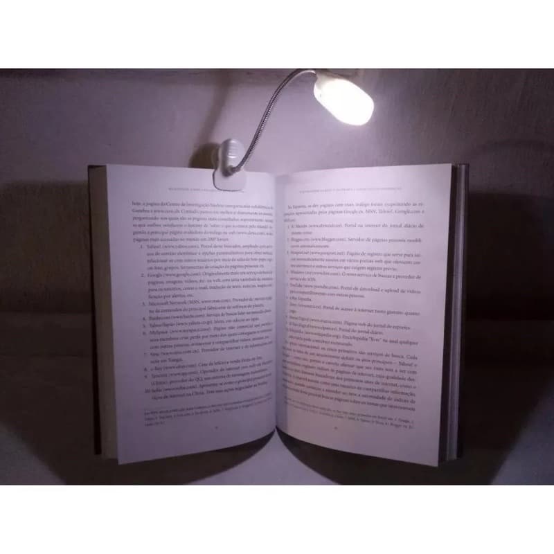 Kit Mini Luminária Flexível Para Leitura Led Grampo Para Mesa 6245