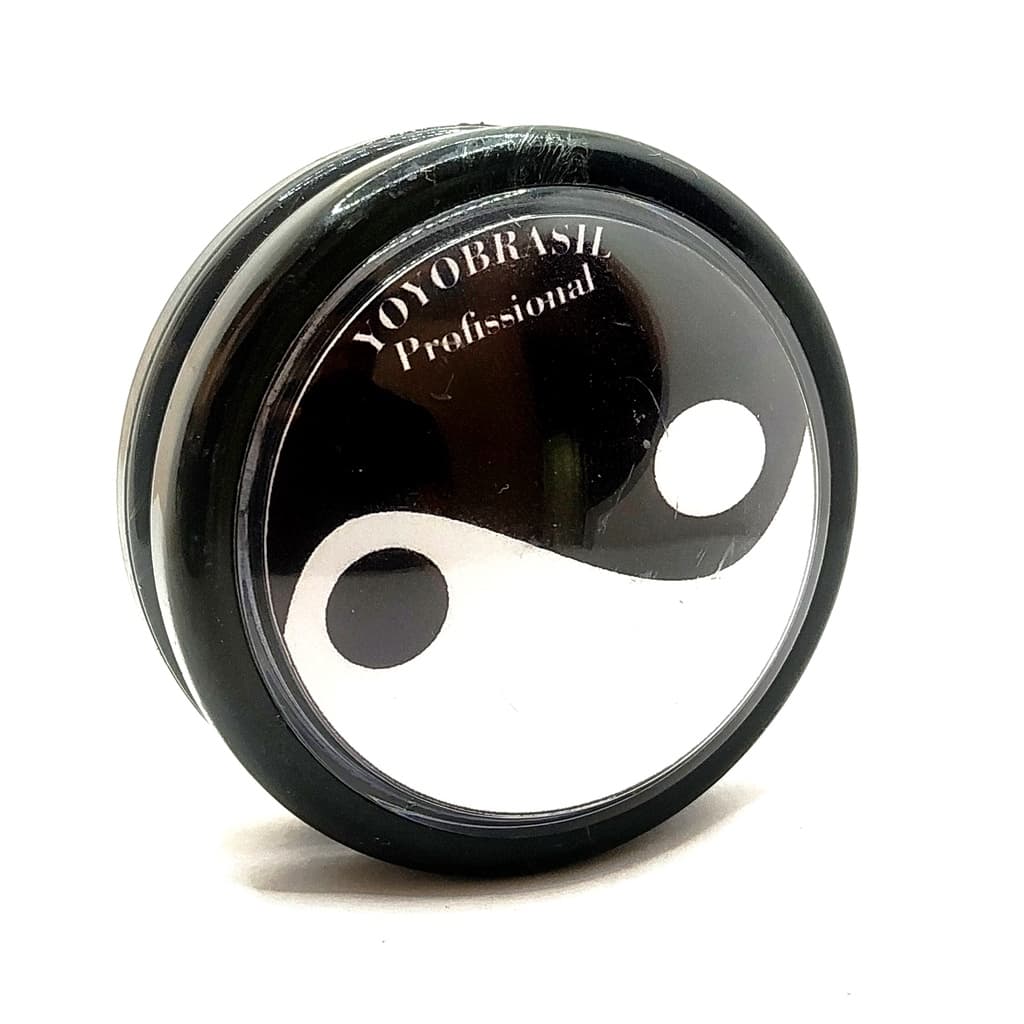 Yoyo Profissional Yin-yang de Eixo Fixo de Madeira + 3 cordas de yoyo reposição (ioio ,yo-yo) (Yin and yang)