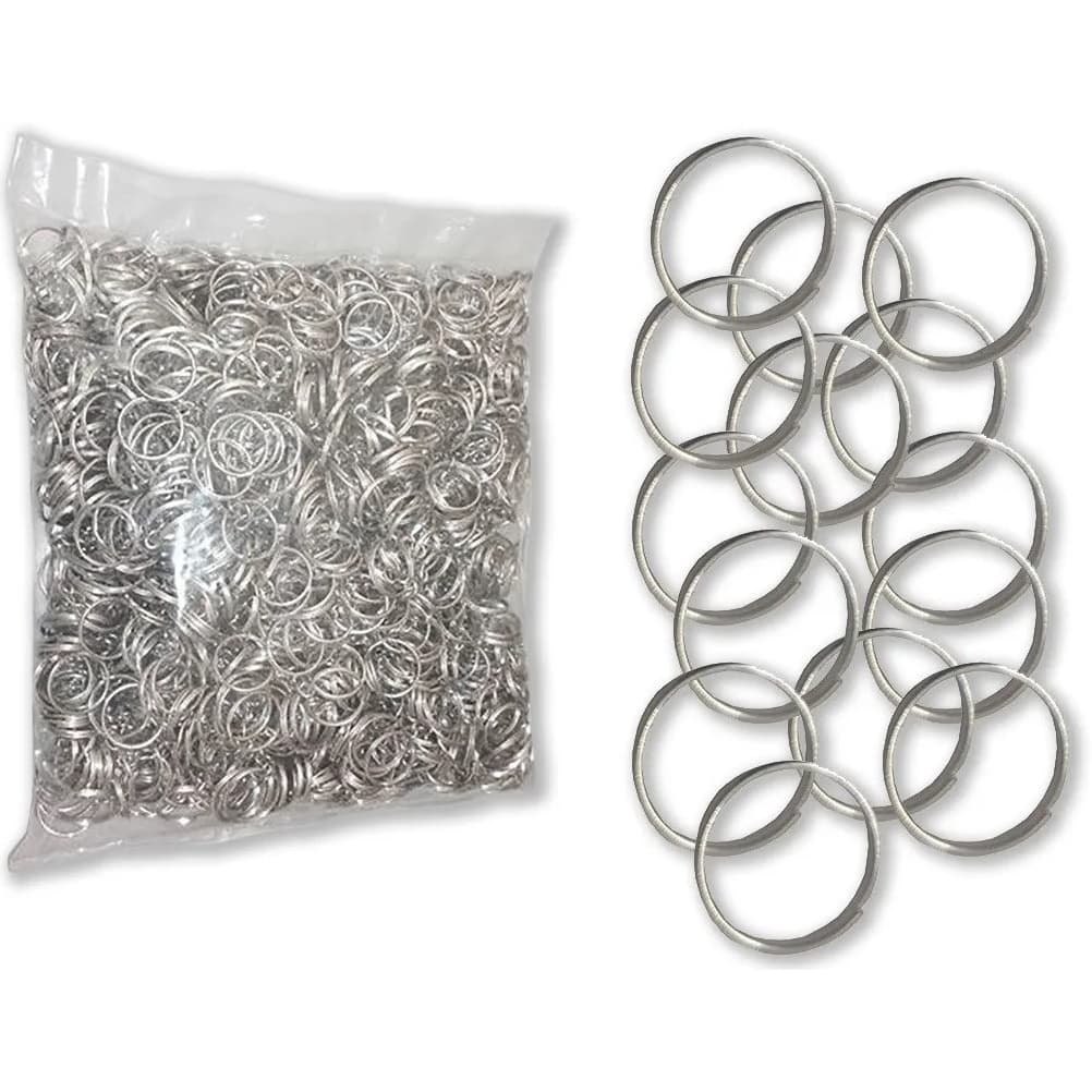 Pacote c/ 500 Argolas Chaveiros 21mm Diâmetro Externo e 19mm interno sem Corrente