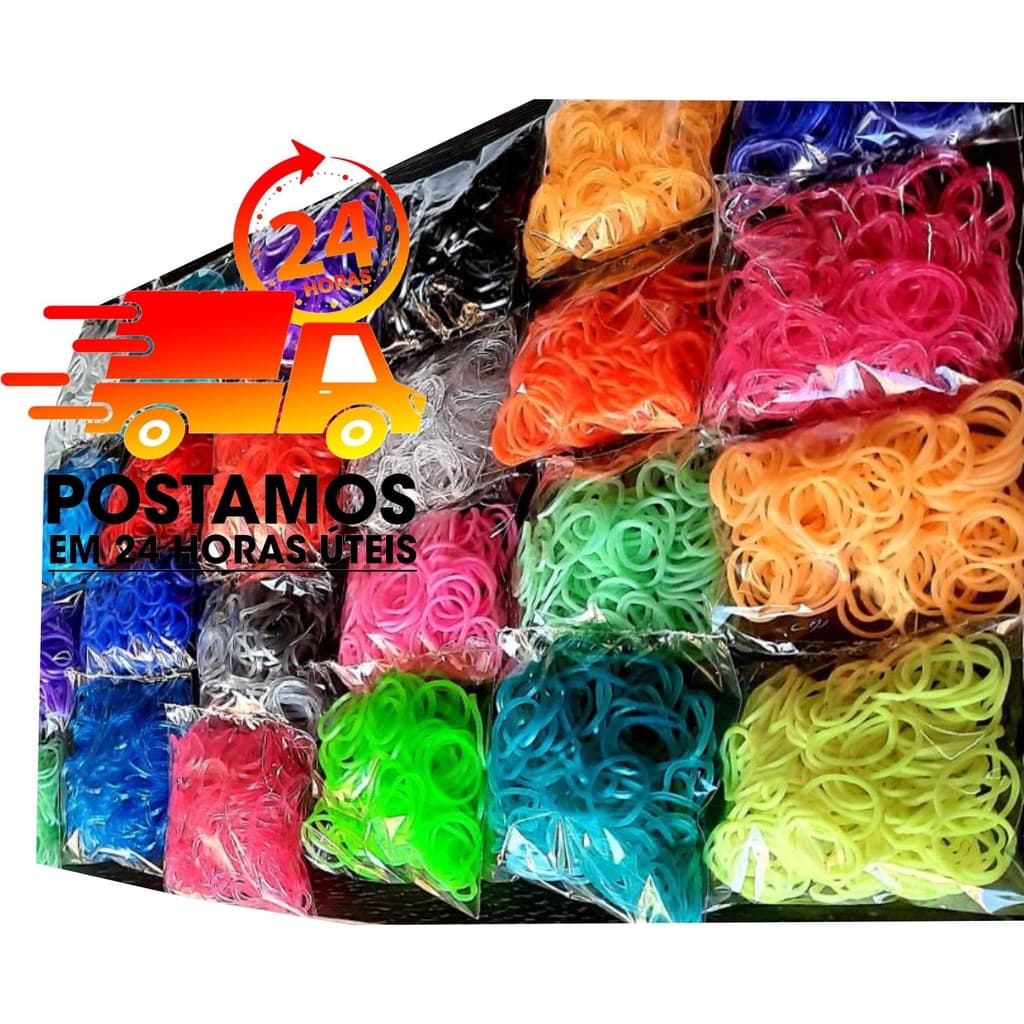 3.200 Elásticos Penteado Pet, (16 CORES) Pulseira, Cabelo Liguinha Borrachinha Silicone Colorido