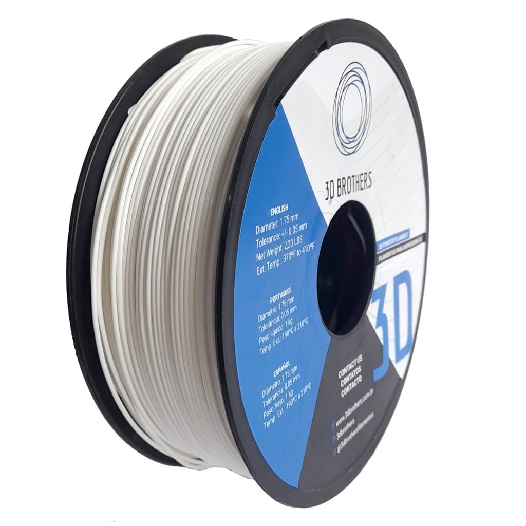 Filamento 3D ABS - BRANCO - 3D Brothers
