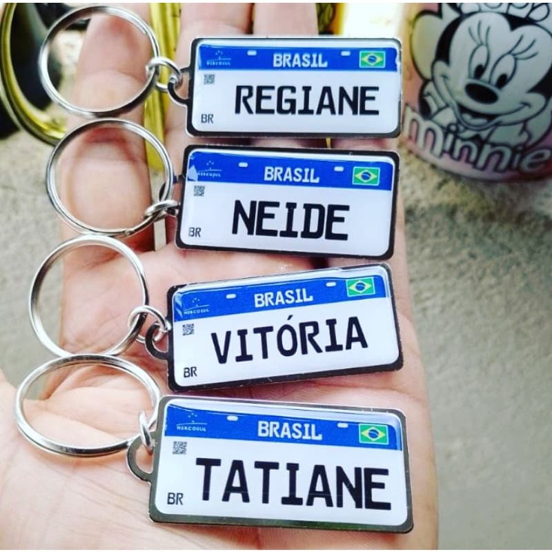 Chaveiro Placa Mercosul (só frente)