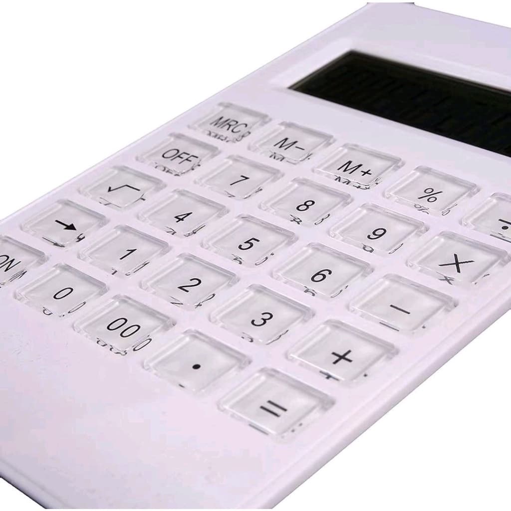 HYQ0198 Calculadora De Mesa Ultra Fino Com 12 Dígitos / Tela Grande / Botões De Cristal