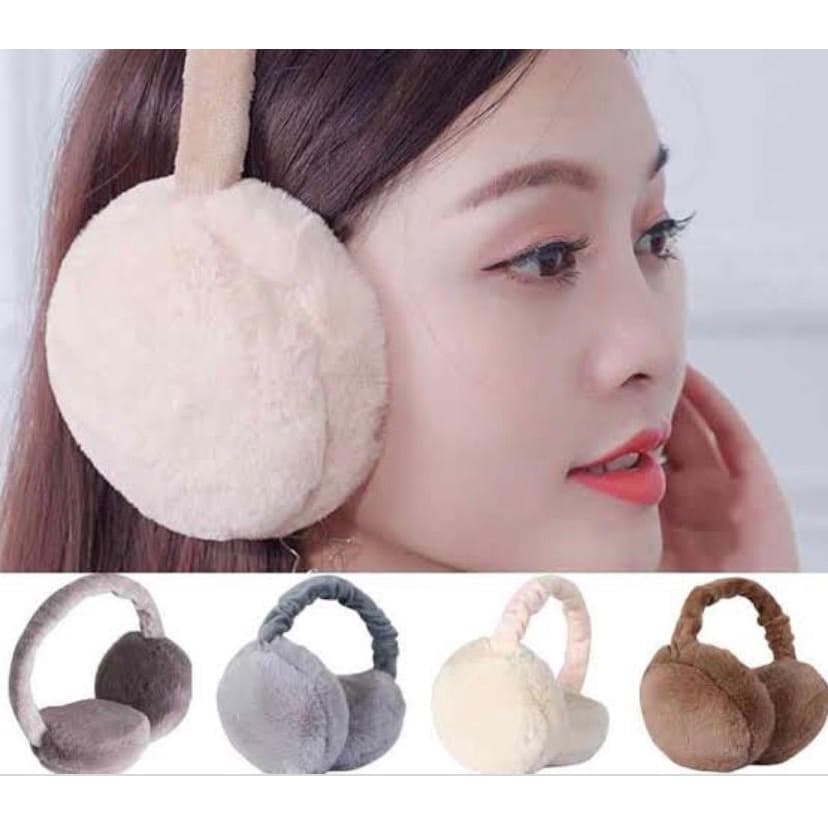 Protetor Aquecedor De Orelha Pelúcia Inverno Moda Glamour Rosa