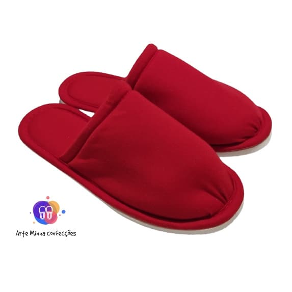 Pantufa Chinelo De Quarto unissex, Fechado, Em Tecido Malha, Solado Flexível, Conforto para Casa ou Maternidade