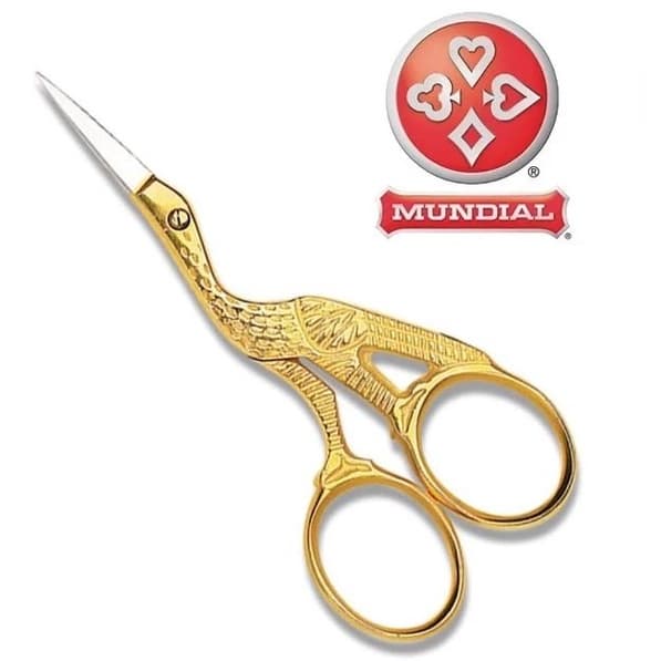 Tesoura Bird Pássaro Dourado Para Bordado Mundial  - 8,9cm M428-3 1/2"