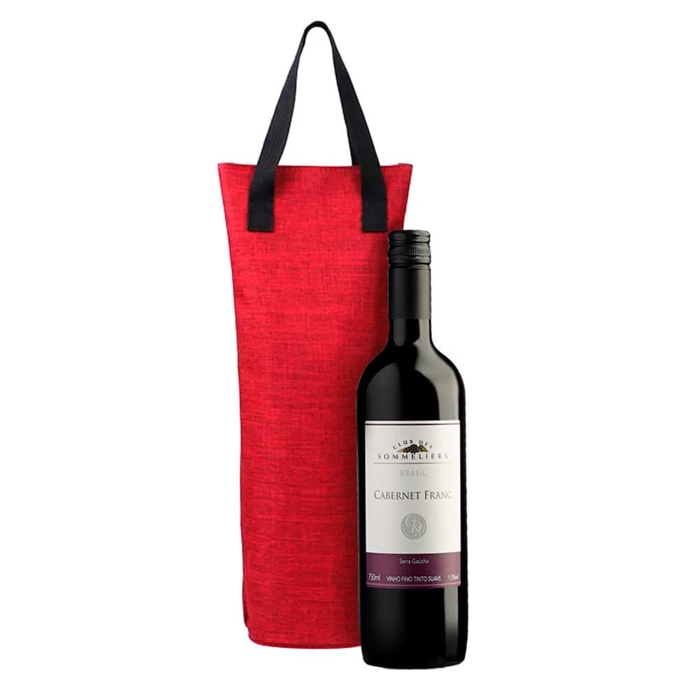 Sacola Bolsa Térmica Para Vinho 1 Garrafa Viagem Festa