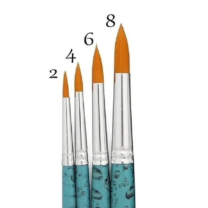 Kit 4x Pincel Redondo Para Aquarela Keramik 311 (2,4,6,8)