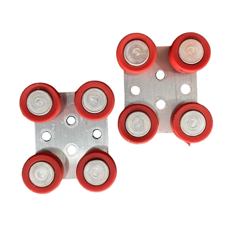 Kit 2 Guia 4 Rodas Portão Correr Alumínio - Pronta Entrega