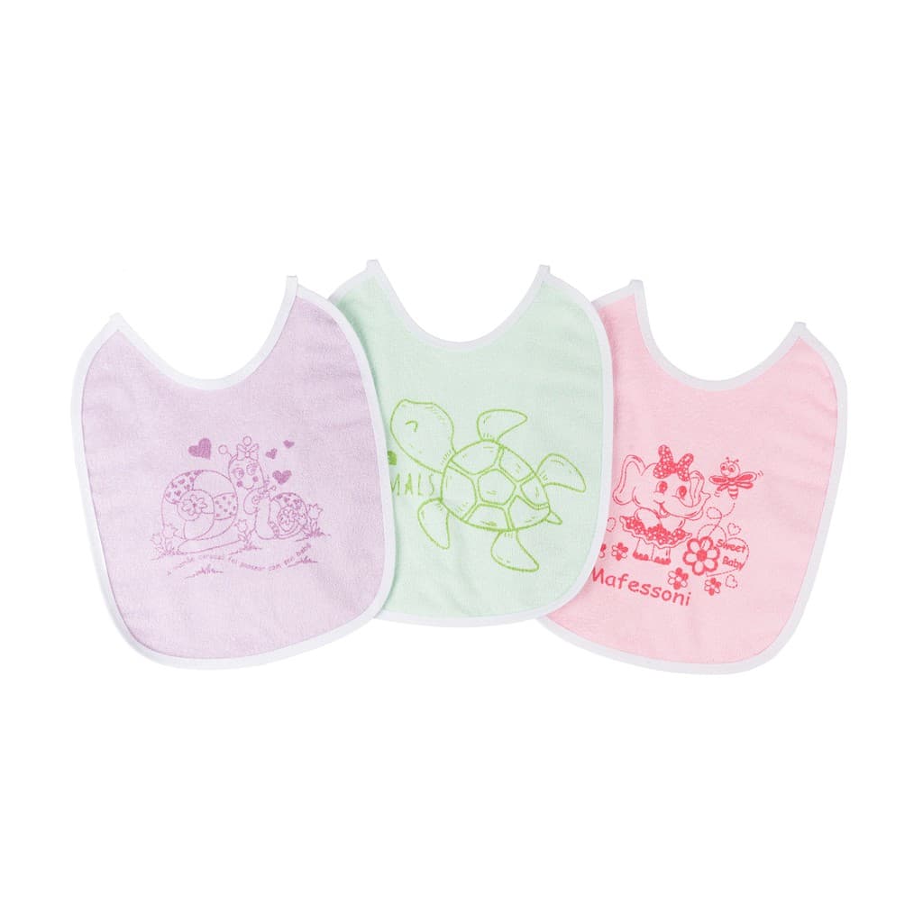 Kit 3 Babador Impermeável Felpudo 100% Algodão