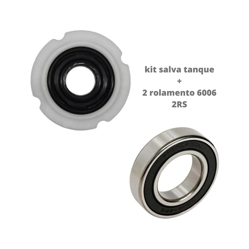KIT Salva Tanque + 2 Rolamentos 6006 2RS Mondial + 4 Tirante Branco 11 cm