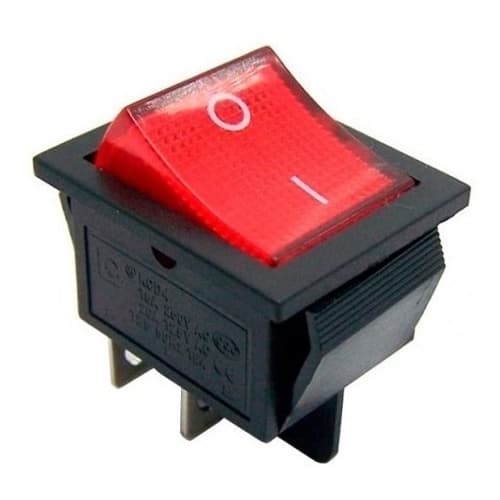 Kit 50 Peças - Chave Gangorra Kcd4-201n 4t 16/20a 250v Vermelha