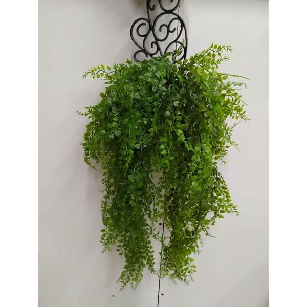 Arrannjo de Parede c/ Folha de Avenca Artificial Pendurada Verde Parede Varanda p/ Enfeite Decoracao