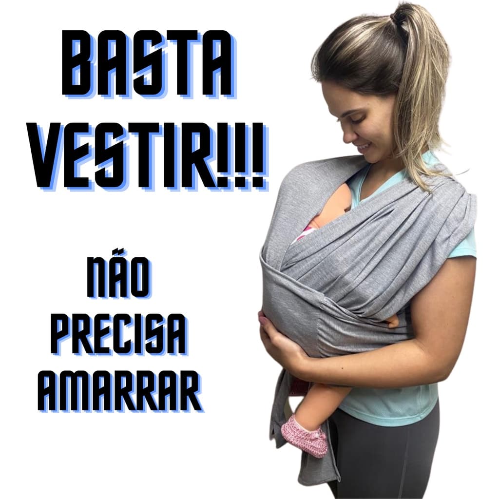 Sling De Bebe Carregador Canguru De Vestir Cores Promoção