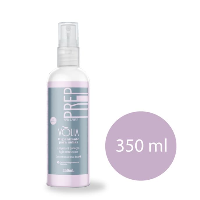 Spray Preparador Antisséptico Unha Prep Nail Volia 350ml