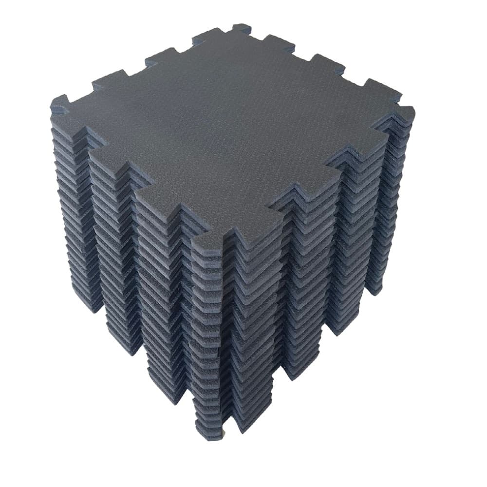 Kit 10 Tatames - EVA Preto Econômico - 50x50x1 cm.