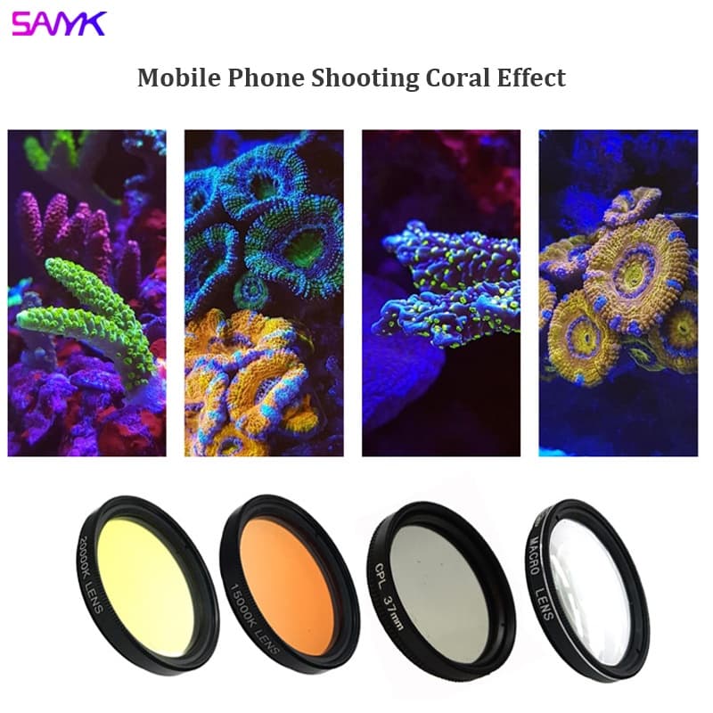 Filtro De Telefone SANYK Coral Sea Water 4 Em 1 Conjunto Para Filtrar A Luz Azul Melhorar O Efeito Da Lente Câmera Slr C