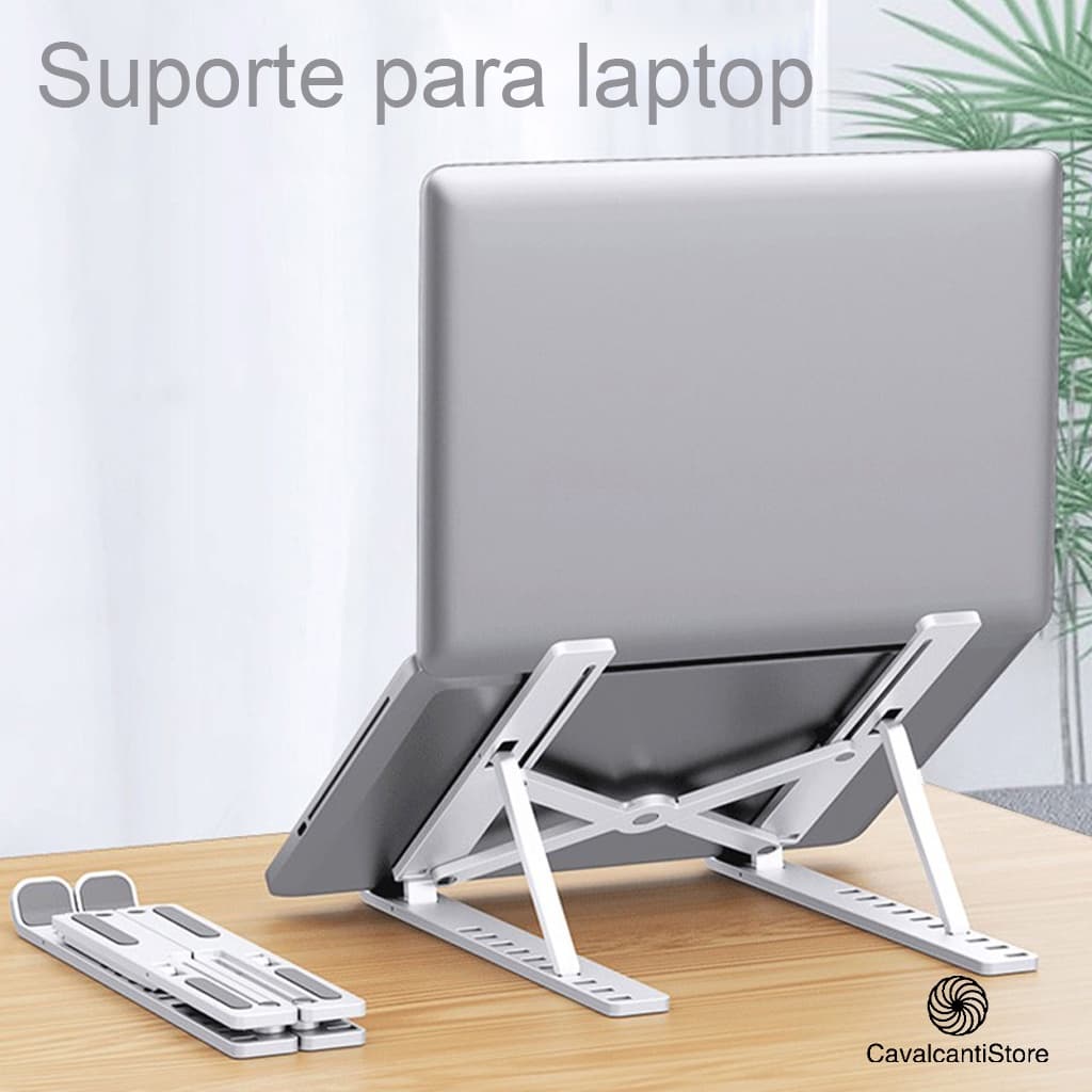 Suporte Para Notebook Alumínio Ajustável Dobrável - Conforto Flexible Conforto Lindos-Envio Imediato