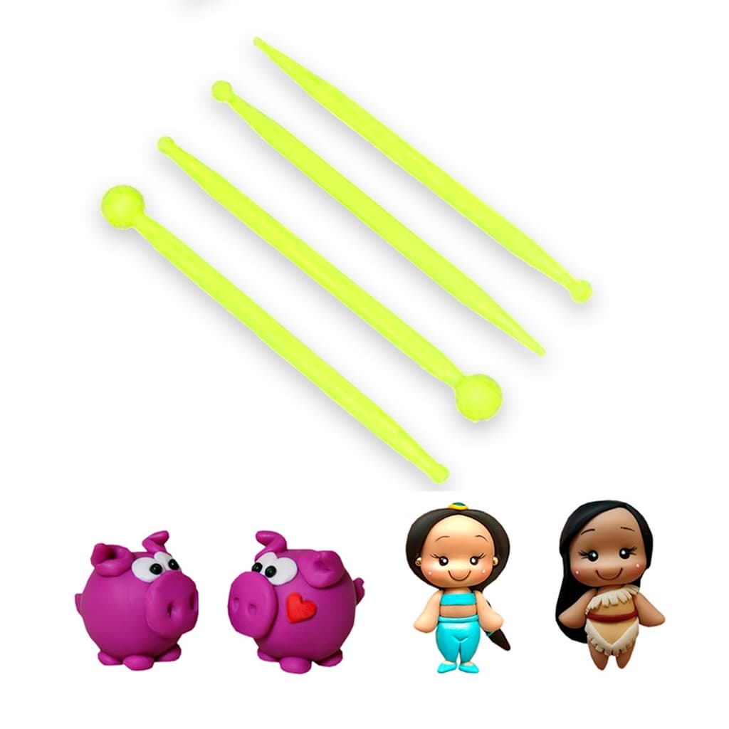 Kit Estecas Boleadoras 4 Peças Para Massas e Biscuits