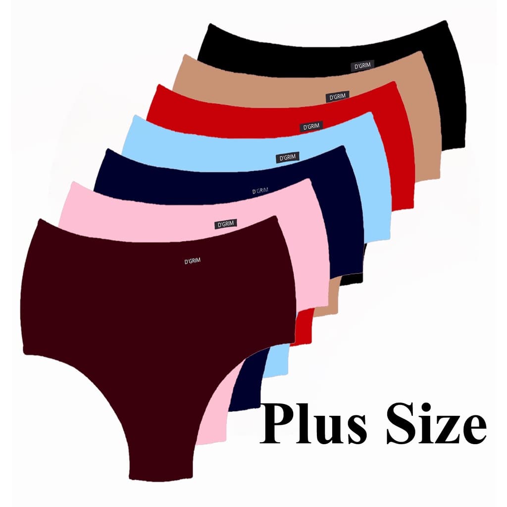 5 calcinha plus size cós alto feminina Senhora Lateral larga REF: Renata