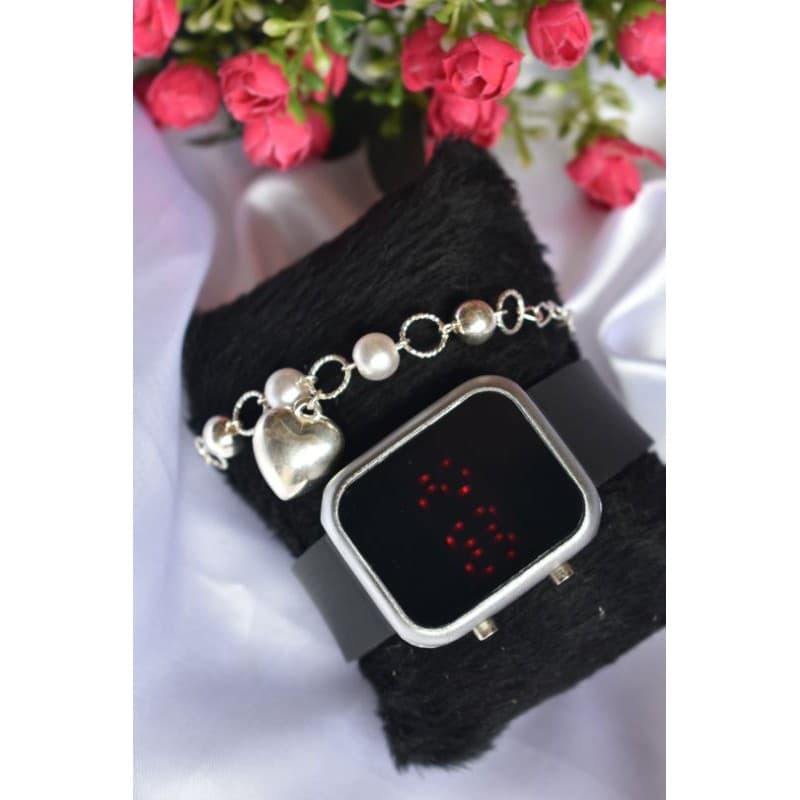 Kit Relógio+Pulseira+Caixinha