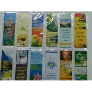 lembrancinhas evangélicas 120 unidades marca página paisagens