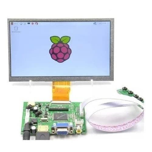 Lcd De 7 Polegadas P/ Cubieboard E Raspberry Pi Hdmi Vga Av [ Código 328 ]