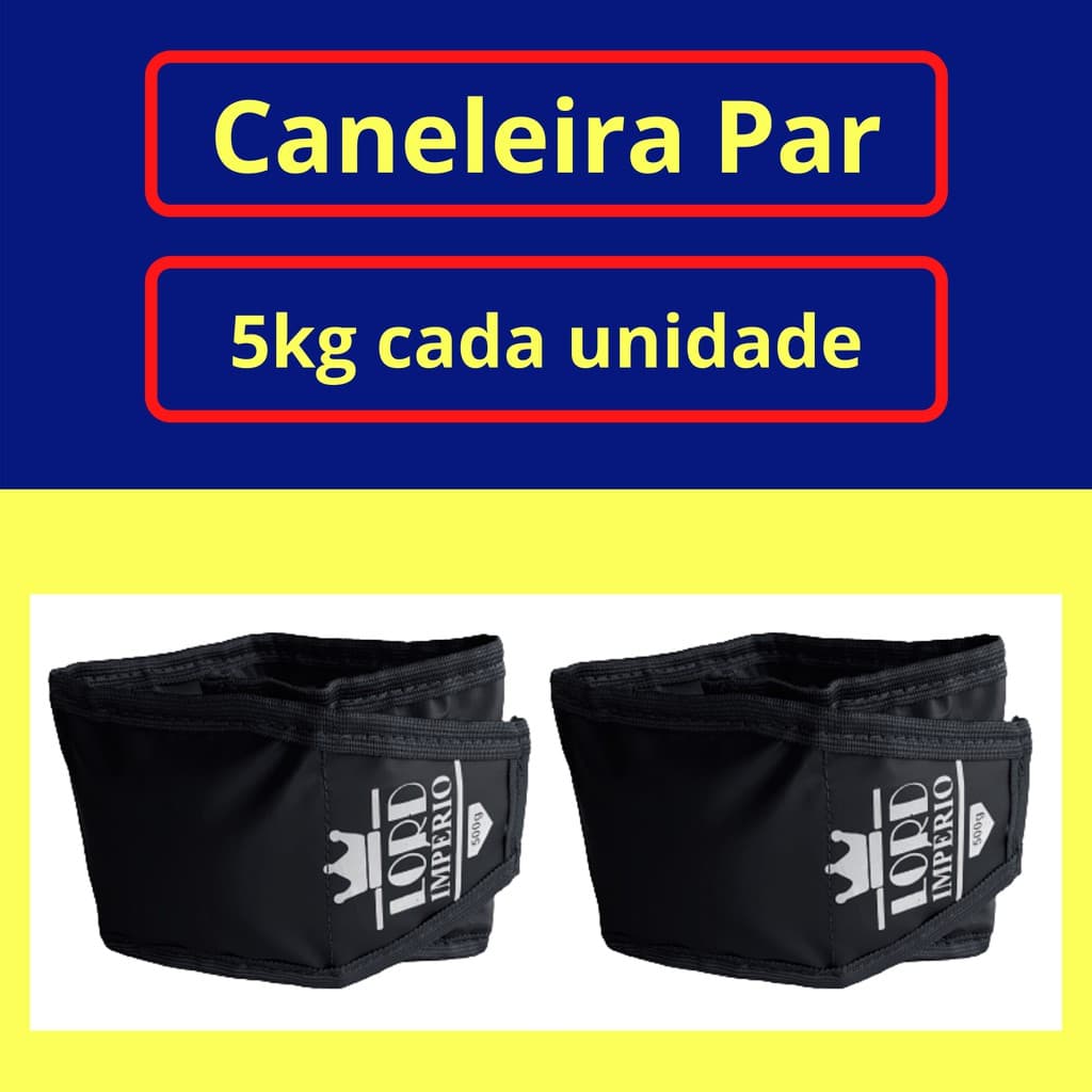 Tornozeleira Caneleira Peso 5kg Par - preto - Lord Império
