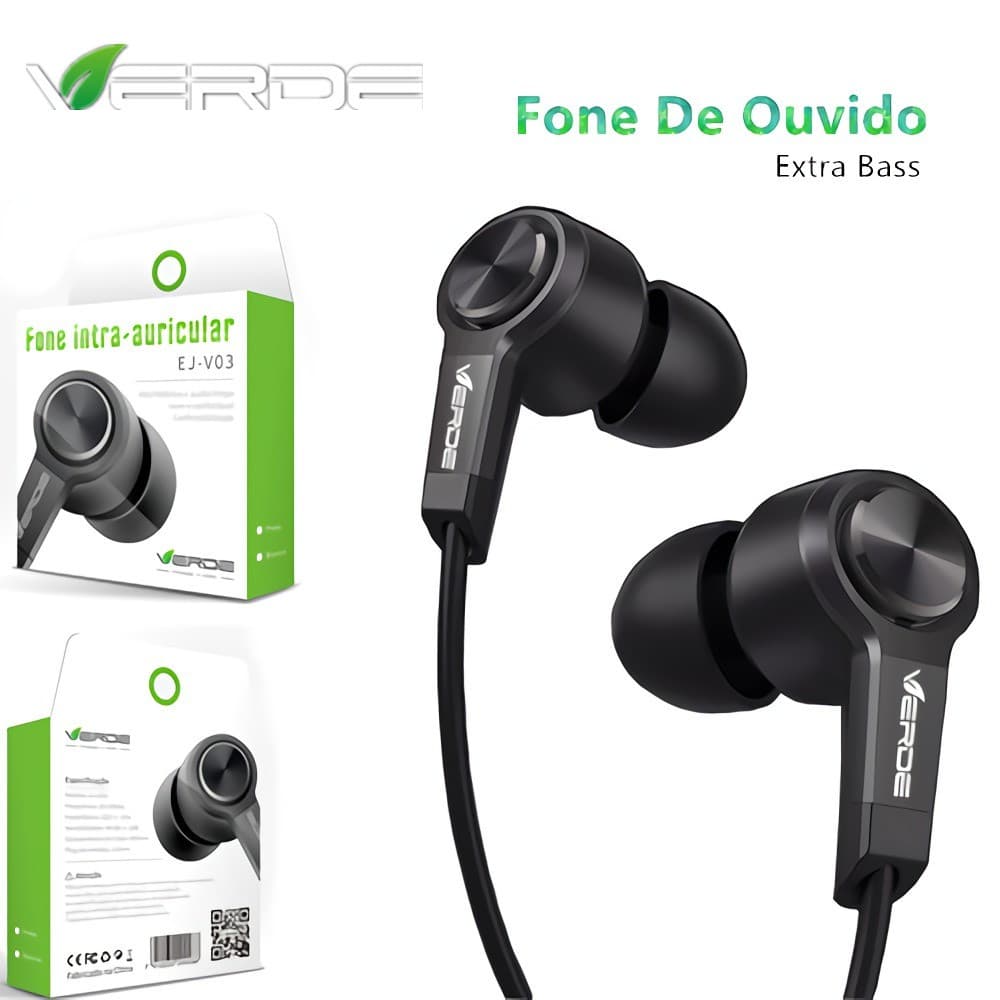 Fone Da Verde Do Ouvido Com Fio/Microfone Alta Resolucao/Extra Bass Fone Intra-Auricular BBB21