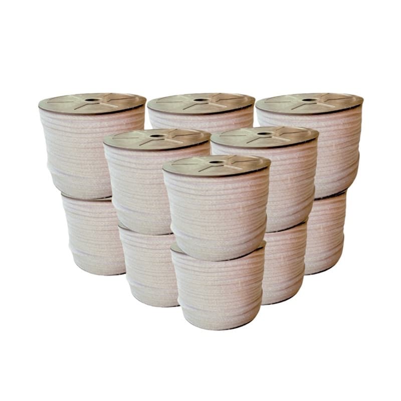 corda/cordão de algodão trançado 5mm cru 70metros